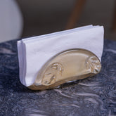 Porta Guardanapo folhas champagne com ouro